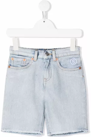 Maison Margiela Pantalones vaqueros cortos con logo bordado