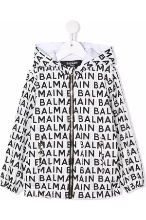Balmain Chaqueta con capucha y logo
