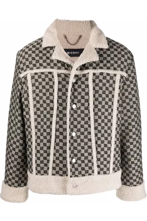 MISBHV Chaqueta con monograma en jacquard y ribete en contraste
