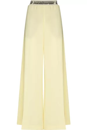 Stella McCartney Pantalones palazzo con logo en la cinturilla