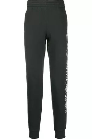 EA7 Pantalones de chándal con logo y bajos ajustados