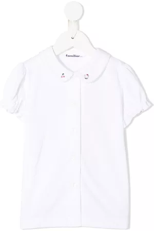 Familiar Blusa con borde festoneado