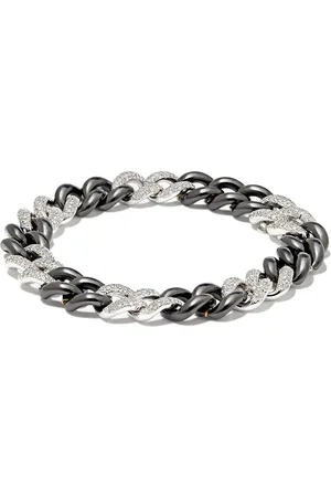 Shay Pulsera Essential Link en oro blanco de 18kt con diamante y cerámica