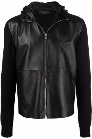 Prada Chaqueta con capucha y panel de piel