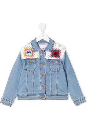 Chiara Ferragni Chaqueta vaquera con detalle de ganchillo