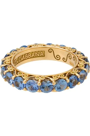 Dolce & Gabbana Anillo Heritage en oro amarillo de 18kt con zafiro