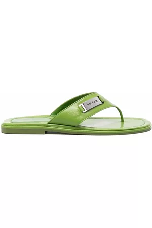 By Far Chanclas Piel con tira en el dedo