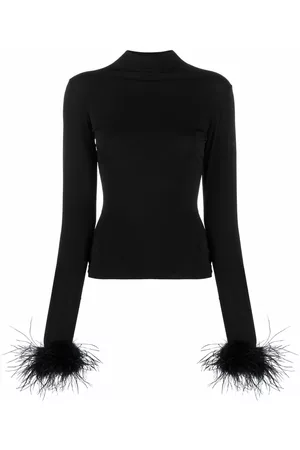 Atu Body Couture Top con plumas en el puño