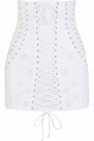 Dolce & Gabbana Minifalda bordada con cordones