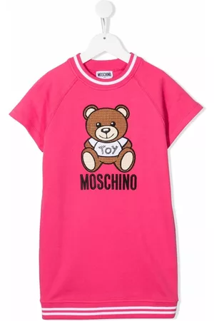 Moschino Vestido tipo sudadera con logo Teddy