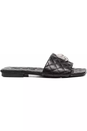Philipp Plein Sandalias planas con calavera de cristal