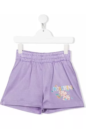 Moschino Pantalones cortos elásticos con logo estampado