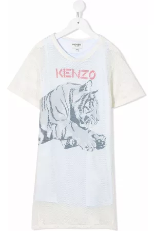 Kenzo Vestido estilo camiseta con tigre estampado