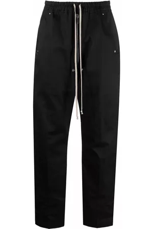 Rick Owens Pantalones de tiro caído con cordones