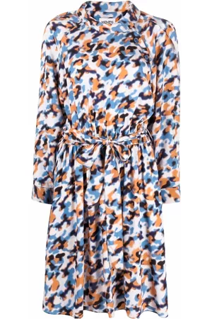 Kenzo Vestido midi con estampado abstracto