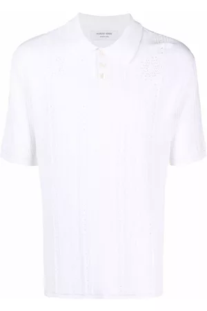 Marine Serre Polo con motivo Crescent Moon