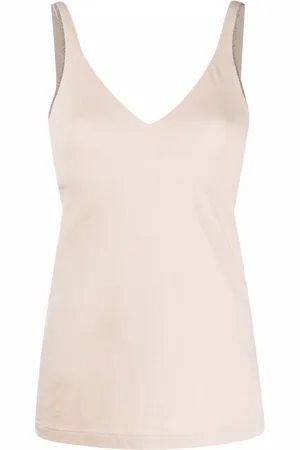 Brunello Cucinelli Top de tirantes con cuello en V