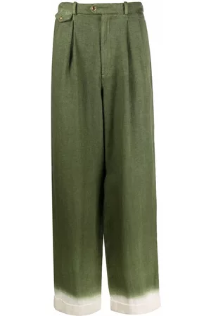 NICK FOUQUET Pantalones anchos con bajo en contraste