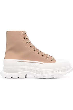 Alexander McQueen Zapatillas altas con logo en relieve