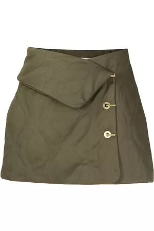 DION LEE Falda corta con efecto acolchado
