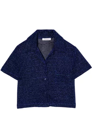 Oseree Camisa con efecto metalizado