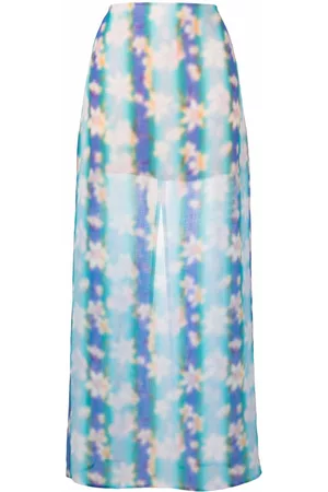 Nina Ricci Falda larga con estampado floral