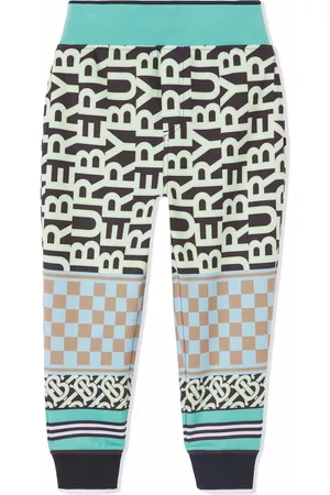 Burberry Pantalones de chándal con estampado de montaje
