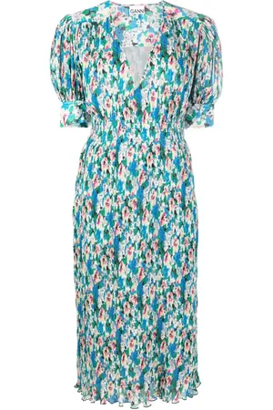 Ganni Vestido midi con estampado floral