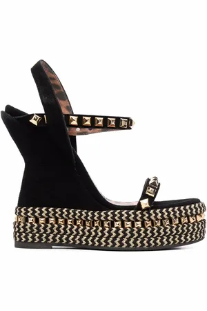 Philipp Plein Sandalias con cuña y apliques