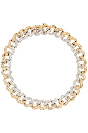 Shay Pulsera en oro blanco y amarillo de 18kt con diamantes en pavé