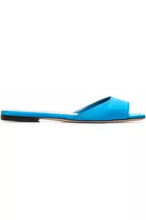 The Attico Chanclas planas con satén