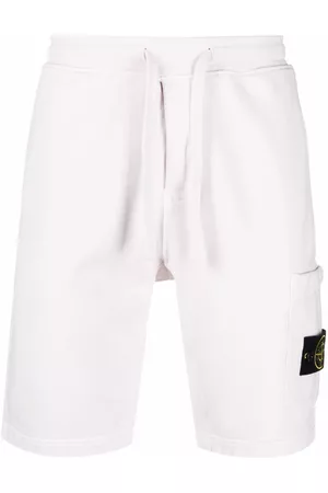 Stone Island Pantalones cortos de deporte con parche del logo