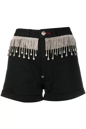 Philipp Plein Pantalones vaqueros cortos con detalles de cristal