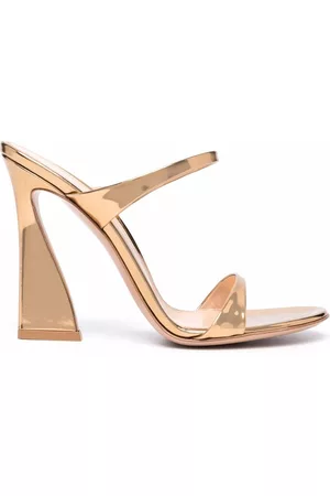 Gianvito Rossi Sandalias con efecto metalizado