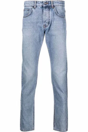 costume national contemporary Vaqueros slim con logo estampado