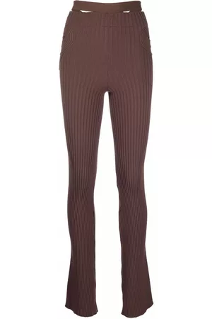 ANDREADAMO Pantalones de canalé acampanados