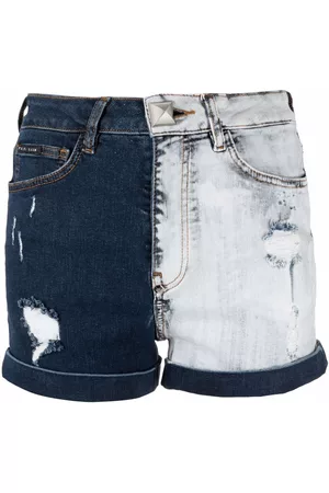 Philipp Plein Pantalones vaqueros cortos de dos tonos