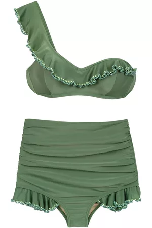 AMIR SLAMA Bikini estilo hot pants con hombro descubierto