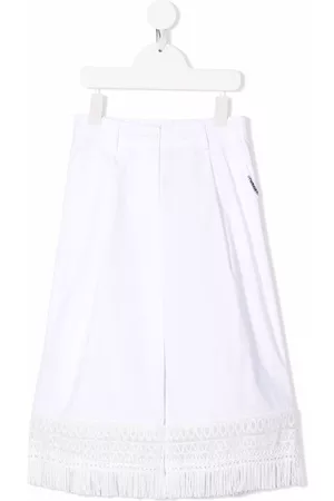 Twin-Set Pantalones anchos con dobladillo deshilachado