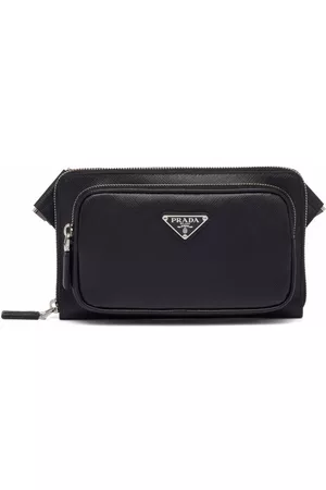 Prada Bandolera con placa del logo y cremallera