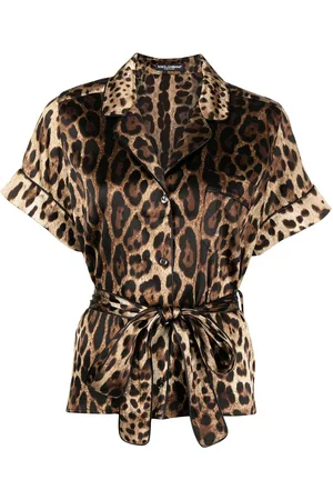 Dolce & Gabbana Camisa con estampado de leopardo