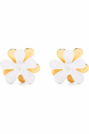 Marni Pendientes con aplique floral