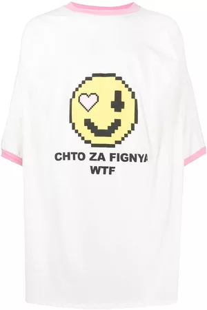 Natasha Zinko Camiseta con estampado Smiley