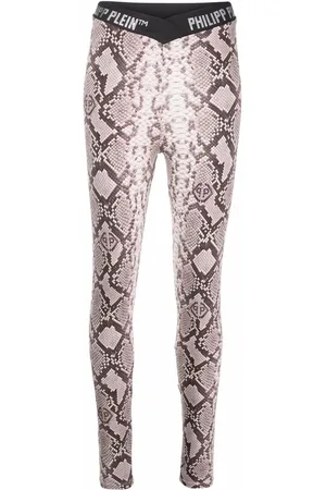 Philipp Plein Leggins con motivo de piel de serpiente