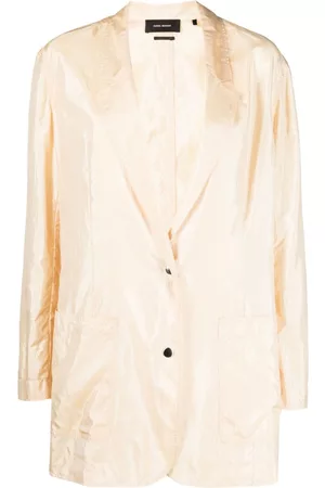 Isabel Marant Blazer metalizado con efecto arrugado