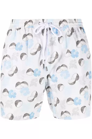 BARBA Coconut-print swim shorts