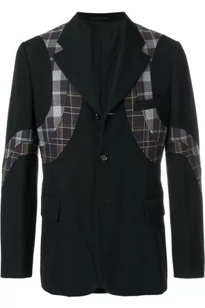 Comme des Garçons Blazer con aplique a cuadros