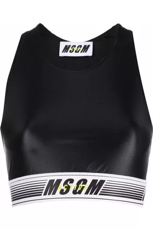 Msgm Sujetador deportivo con banda del logo