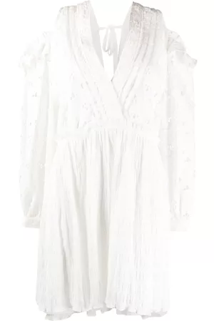 IRO "vestido con hombros al descubierto, aberturas y motivo floral"