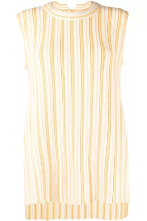 Jil Sander Top de canalé sin mangas